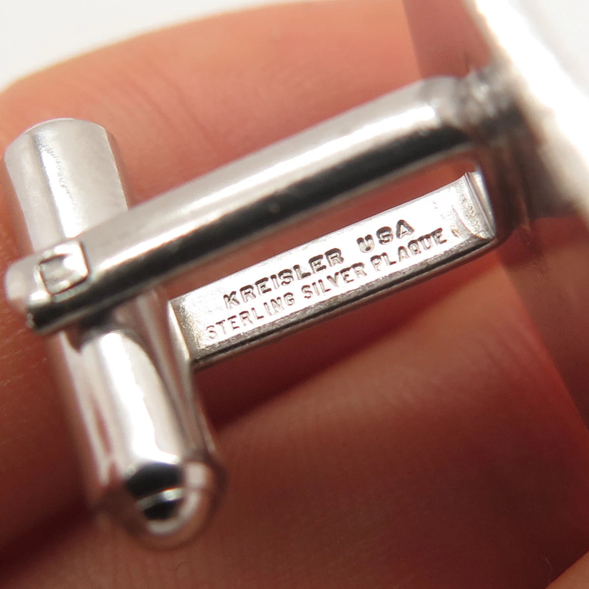 925 Sterling Silver Vintage USA Kreisler Square Cufflinks