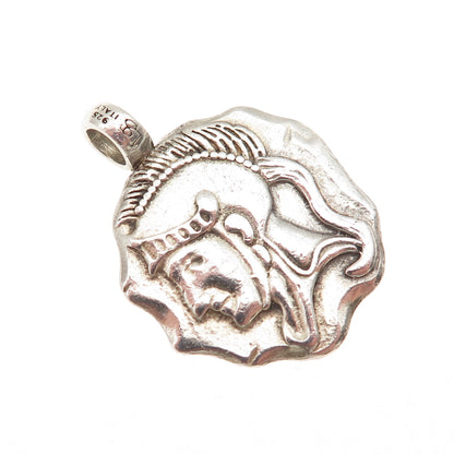 925 Sterling Silver Vintage Italy Athena Goin Charm Pendant