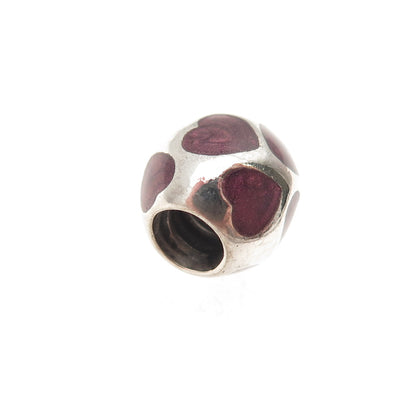 Pandora 925 Sterling Silver Enamel Love You Slide Bead Charm