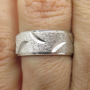 VERGAS 925 Sterling Silver Vintage Engraved Band Ring Size 6