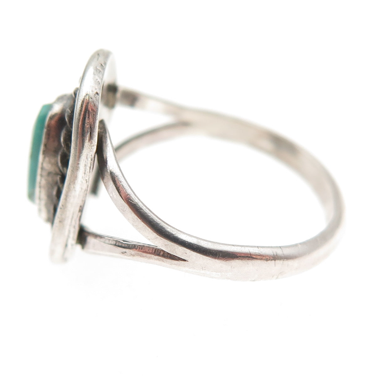 Old Pawn 925 Sterling Silver Vintage Southwestern Turquoise Tribal Ring Size 6.5