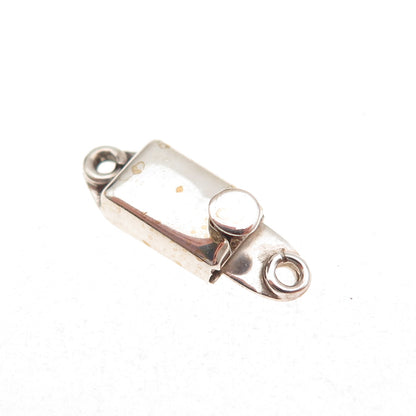 925 Sterling Silver Vintage Mexico Bracelet / Necklace Box Lock Clasp
