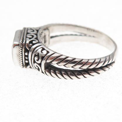 Annika Witt 925 Sterling Silver Vintage Lavender C Z Oxidized Ring Size 8.25