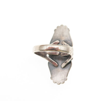 Bell Trading Post Old Pawn 925 Sterling Silver Vintage Turquoise Ring Size 7.25