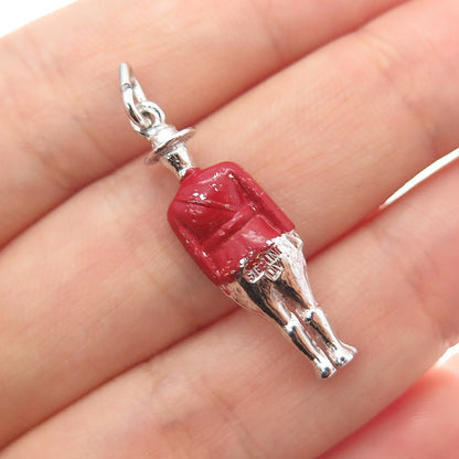 DV Dawn Vertrees 925 Sterling Silver Antique Enamel Royal Guard 3D Charm Pendant