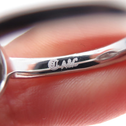 925 Sterling Silver Round-Cut C Z Modernist Ring Size 5.75
