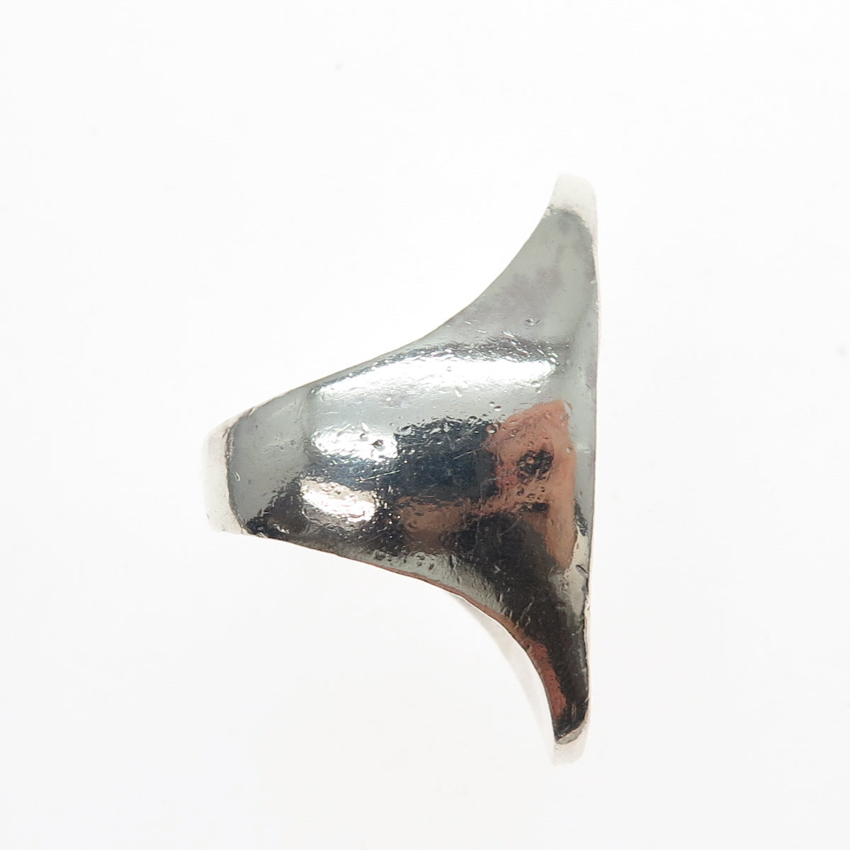 925 Sterling Silver Vintage Modernist Dragon Skin Ring Size 6.5