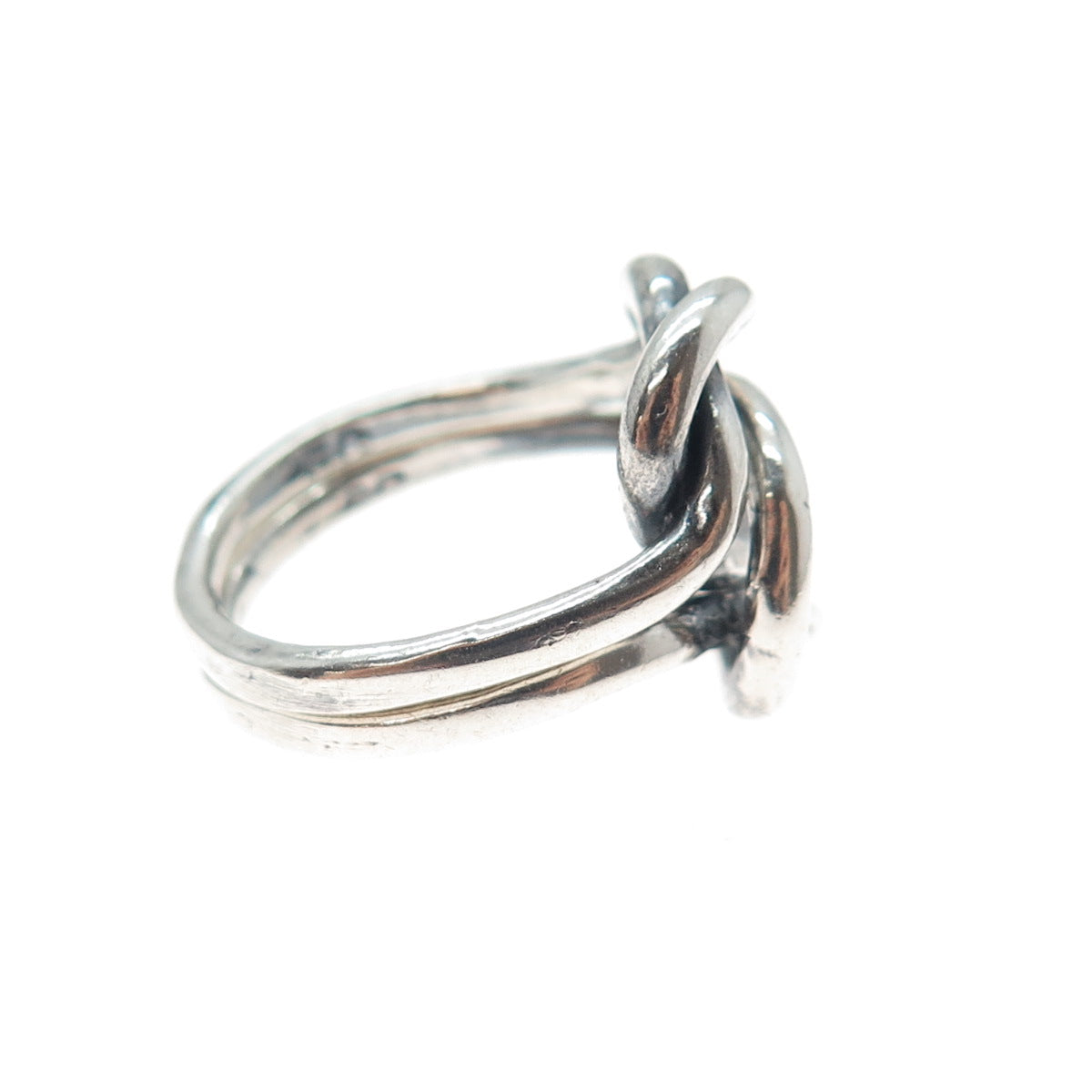 925 Sterling Silver Vintage Mariner Love Knot Oxidized Ring Size 5.5