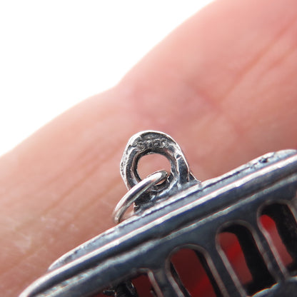 925 Sterling Silver Vintage San Francisco Cable Car Mini 3D Charm Pendant