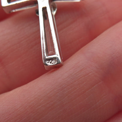 ATI Annika Witt 925 Sterling Silver C Z Holy Spirit Cross Charm Pendant