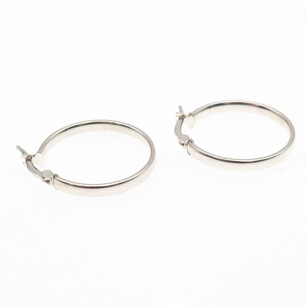 925 Sterling Silver Italy Hoop Earrings