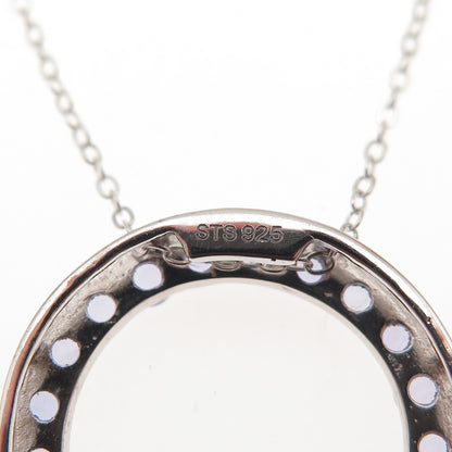 Chuck Clemency 925 Sterling Silver Real Tanzanite Circle of Life Necklace 20"