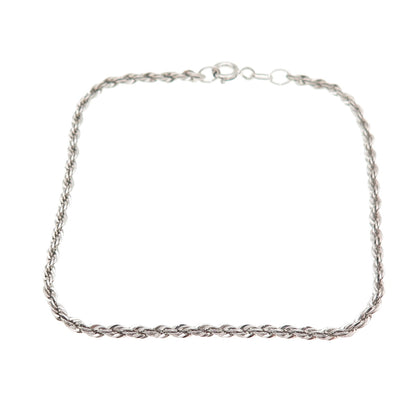 Danecraft 925 Sterling Silver Vintage Twisted Rope Link Bracelet 8"