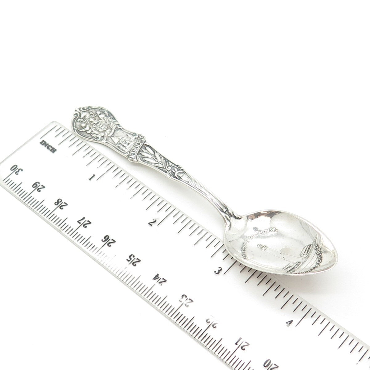 925 Sterling Silver Antique Art Deco Mechanics New Jersey States & Cities Spoon