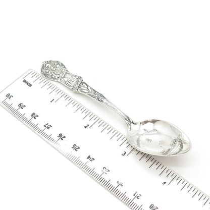 925 Sterling Silver Antique Art Deco Mechanics New Jersey States & Cities Spoon