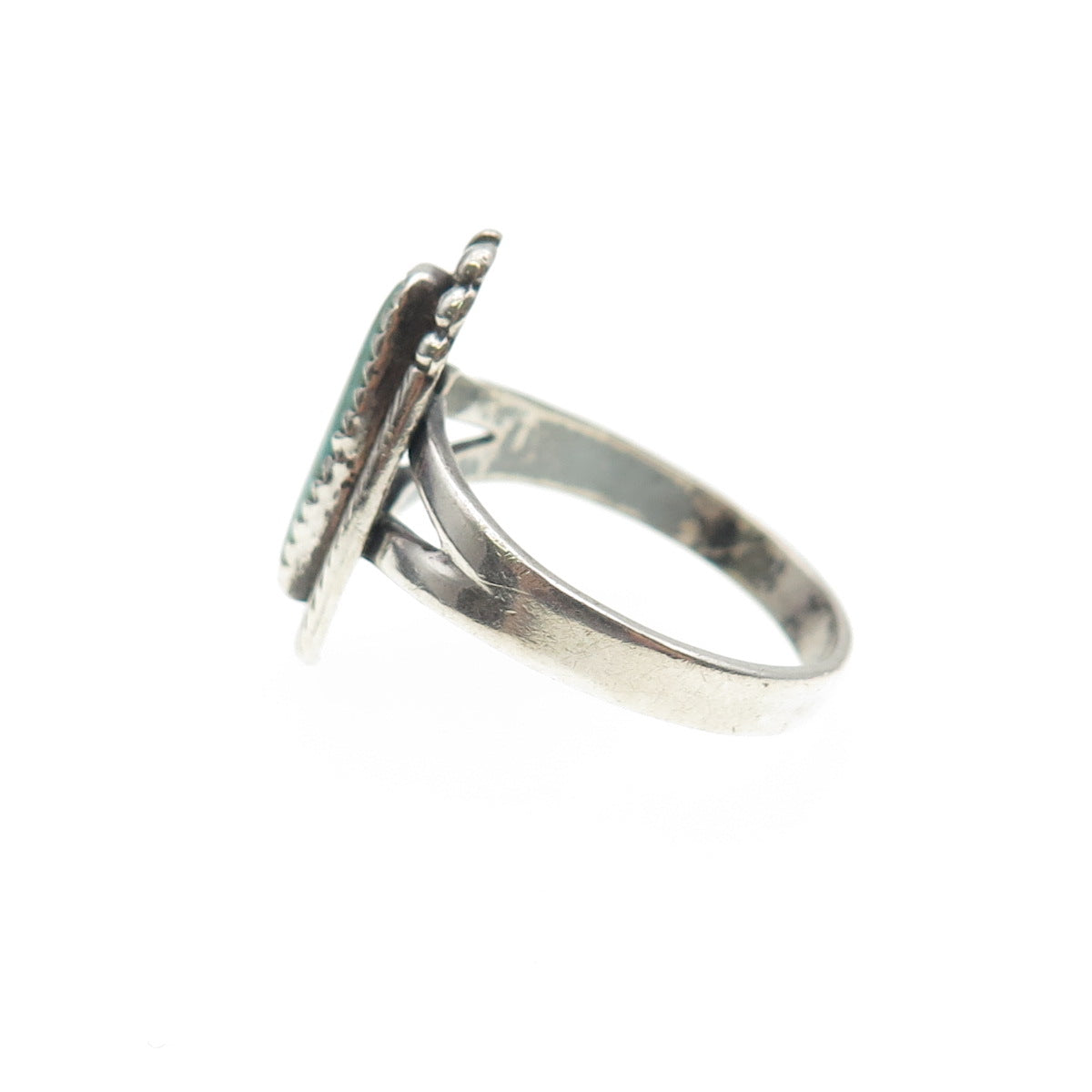 Bell Trading Post Old Pawn 925 Sterling Silver Vintage Turquoise Ring Size 7.75