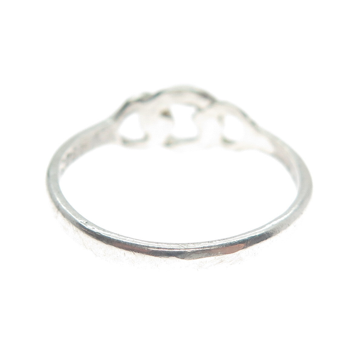 LISA LEE CREATIONS 925 Sterling Silver Vintage Interlocked Circle Ring Size 7
