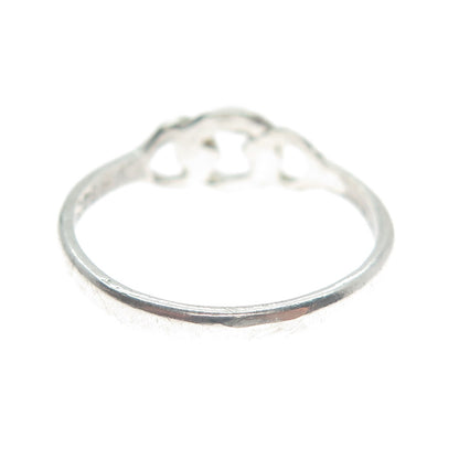 LISA LEE CREATIONS 925 Sterling Silver Vintage Interlocked Circle Ring Size 7