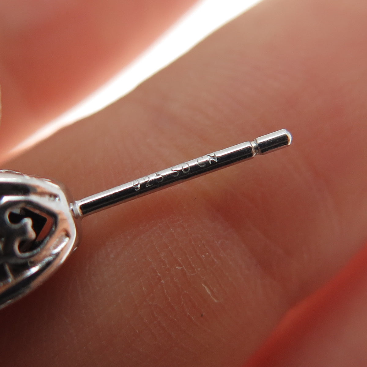 925 Sterling Silver Real Round-Cut Approx. 2.0ct Black Diamond Stud Earrings