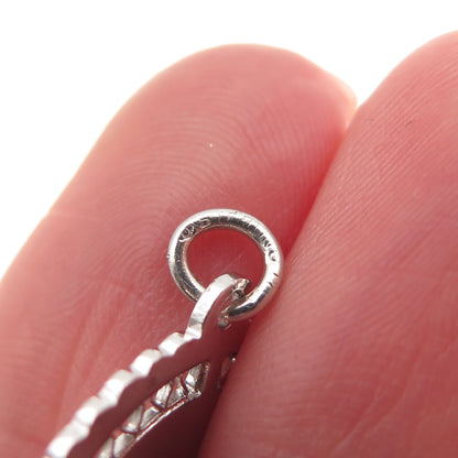 925 Sterling Silver Vintage Engraved Graduation Day Charm Pendant