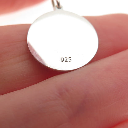 925 Sterling Silver Blue Enamel Dog & Cat Friendship Mini Charm Pendant
