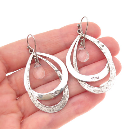 Silpada 925 Sterling Silver Vintage Hammered Teardrop Oxidized Dangle Earrings