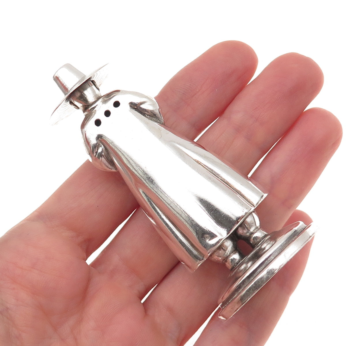 Yamato Yokohama 950 Sterling Vintage '50s Japan Man Figure Salt / Pepper Shaker