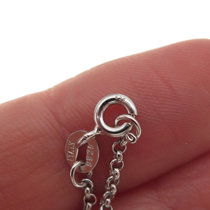925 Sterling Silver Italy Rolo Chain Necklace 18"