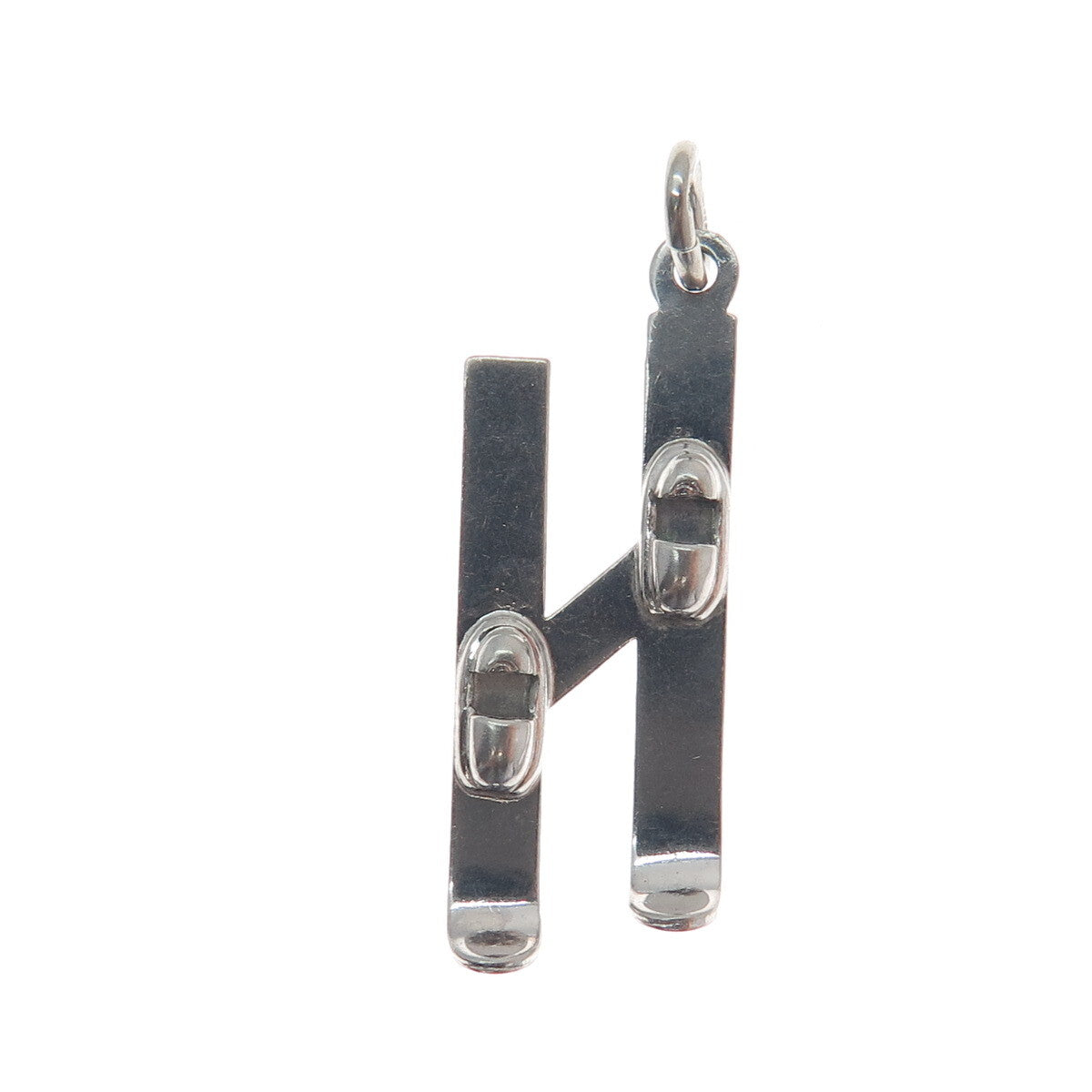 ART'S ELEGANCE 925 Sterling Silver Vintage Skiing Minimalist Charm Pendant