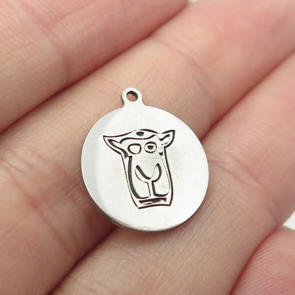 925 Sterling Silver USA Two In Town Cartoon Sheep Charm Pendant
