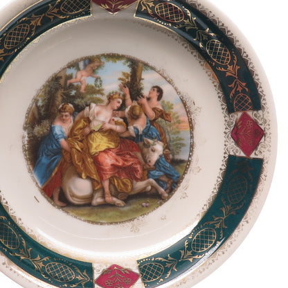 MORITZ ZDEKAUER Altrohlau Antique Garden Hand Painted Porcelain Cabinet Plate