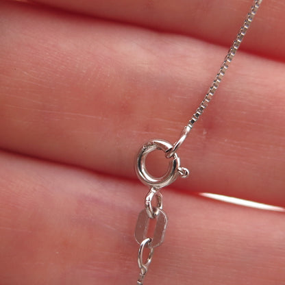 Sun 925 Sterling Silver 10K Gold Real Diamond Couple Heart Chain Necklace 18"
