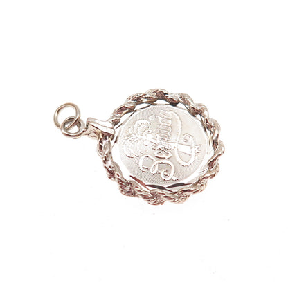 CREA 925 Sterling Silver Vintage Bermuda Palm Tree Mini Charm Pendant