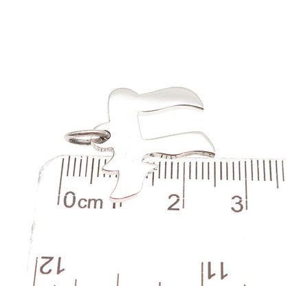 SHB Studio 925 Sterling Silver Vintage Chai Judaica Charm Pendant