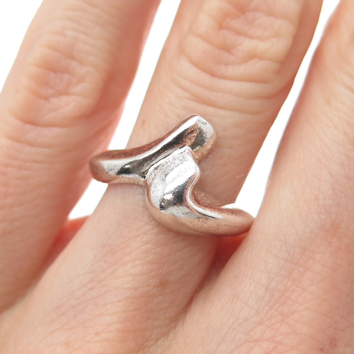 CLYDE DUNEIER CID 925 Sterling Silver Vintage Modernist Ring Size 6