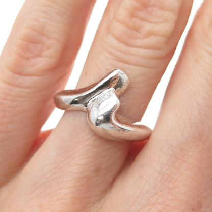 CLYDE DUNEIER CID 925 Sterling Silver Vintage Modernist Ring Size 6