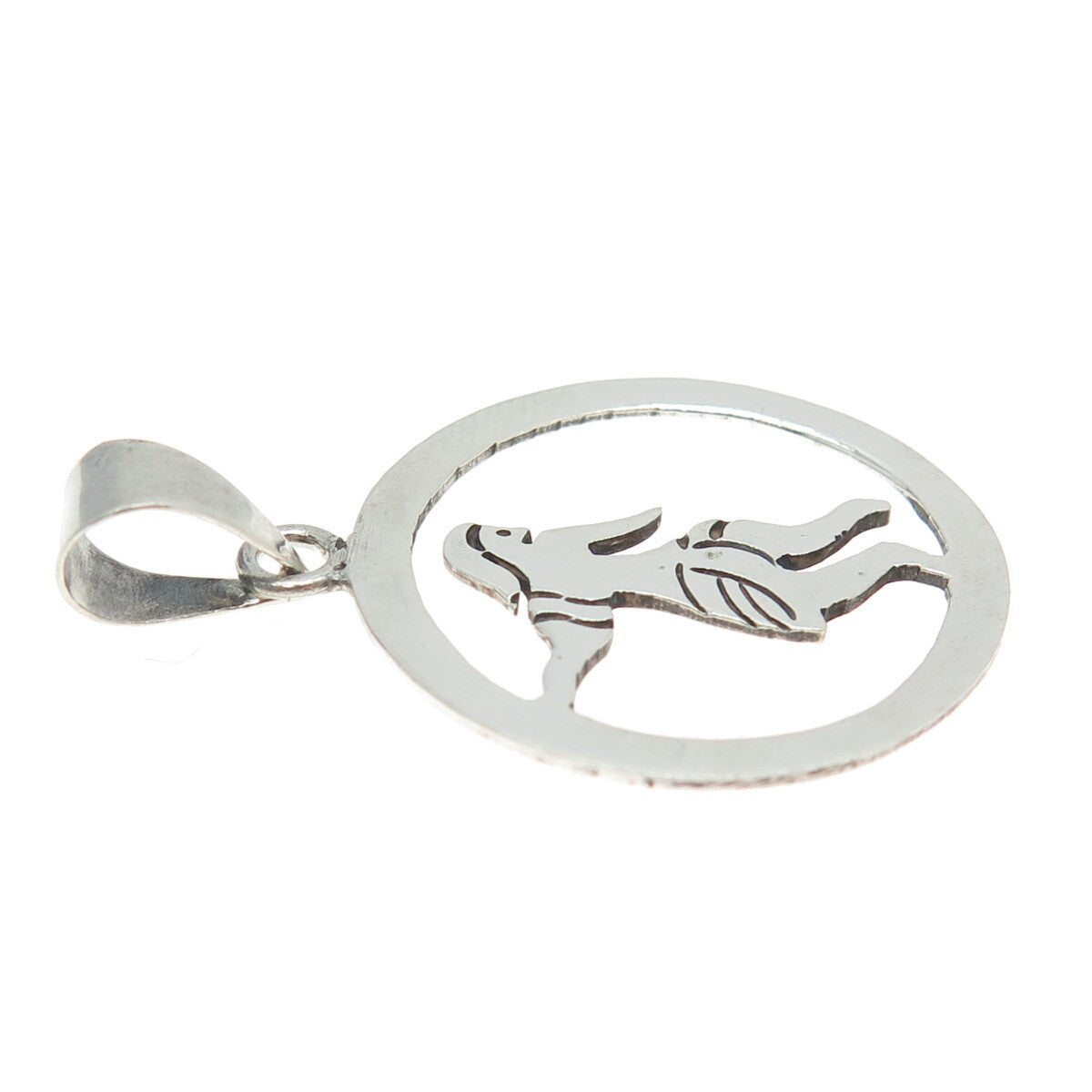 925 Sterling Silver Vintage Mexico Tribal Man Pendant