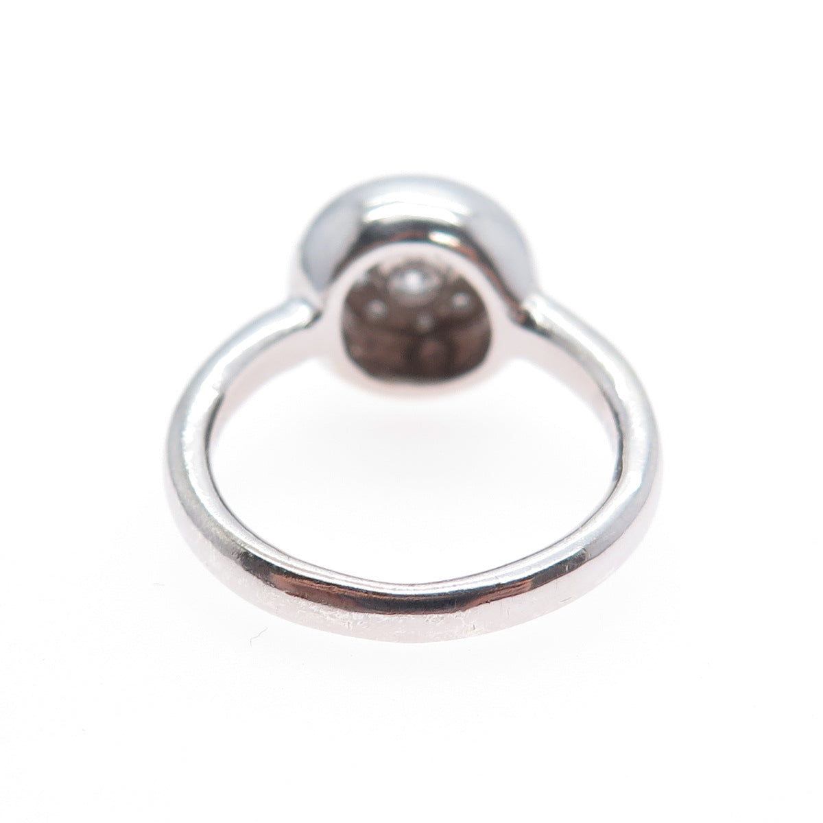 925 Sterling Silver Round-Cut C Z Modernist Ring Size 5.75