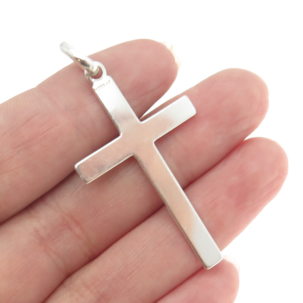 HAN 925 Sterling Silver Engraved Cross Pendant