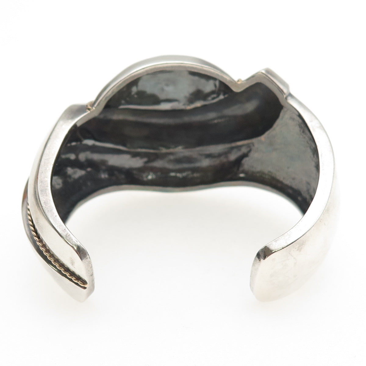 Chapal Zenray 925 Sterling 14K Gold Vintage Heavy 67.2g Adjustable Bracelet 6"