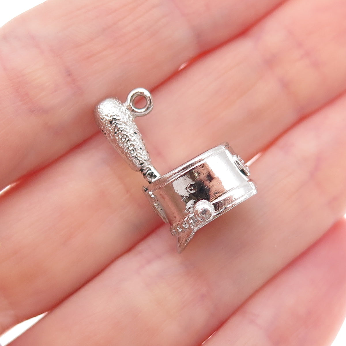 Kinney 925 Sterling Silver Vintage Drum Majorette Band Leader Hat Charm Pendant