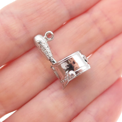 Kinney 925 Sterling Silver Vintage Drum Majorette Band Leader Hat Charm Pendant