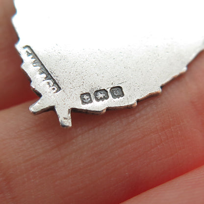 Fred H. Adams & Co. Sterling Silver 2-Tone Antique 1919 Birmingham Fob Pendant