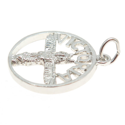 925 Sterling Silver Vintage Victoria Totem Pole Charm Pendant