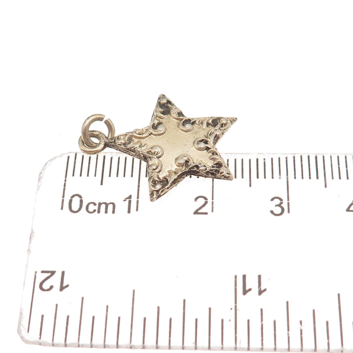 Thomas F. Brogan Co. Sterling Silver Antique Art Deco Ornate Star Charm Pendant