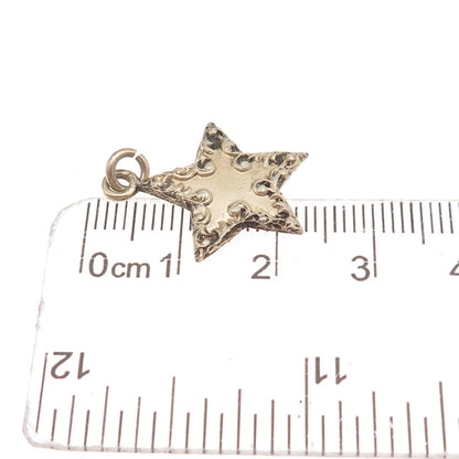 Thomas F. Brogan Co. Sterling Silver Antique Art Deco Ornate Star Charm Pendant
