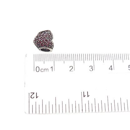 PANDORA 925 Sterling Silver C Z Moments Sparkling Infinity Heart Slide Charm