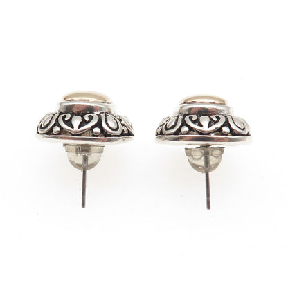 ESPO Joseph Esposito 925 Sterling Silver 14K Gold Vintage Modernist Earrings