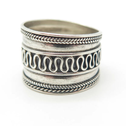 925 Sterling Silver Vintage Eternal Curve Ring Size 5.5