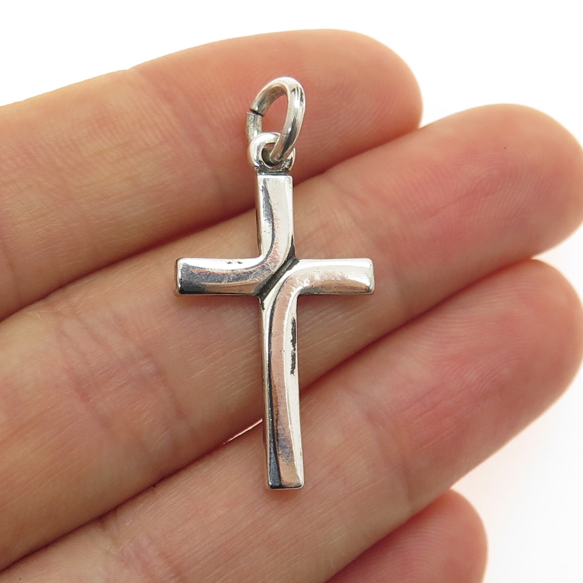 925 Sterling Silver Vintage Cross Minimalist Charm Pendant